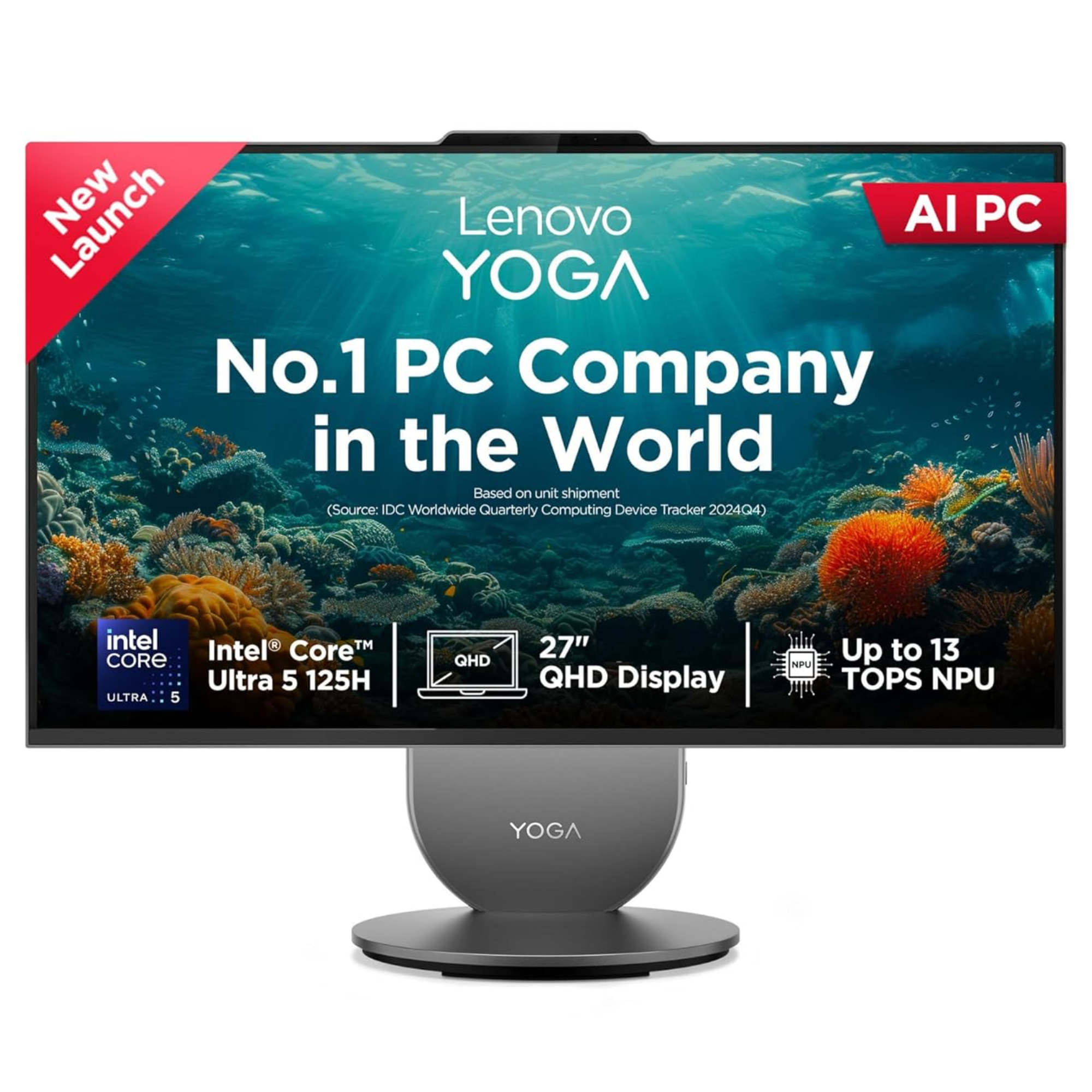 Lenovo Yoga AIO Intel Core Ultra 5 125H 27" QHD IP...